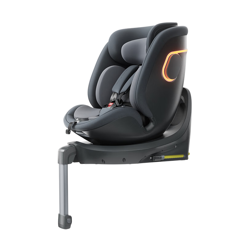 Buddy Buzzy Qiuzhi 2 Pro New National Standard Child Safety Car Seat for Ages 0-8, In-Car Baby Chair with Reclining Function, ISize Certified, Space Black