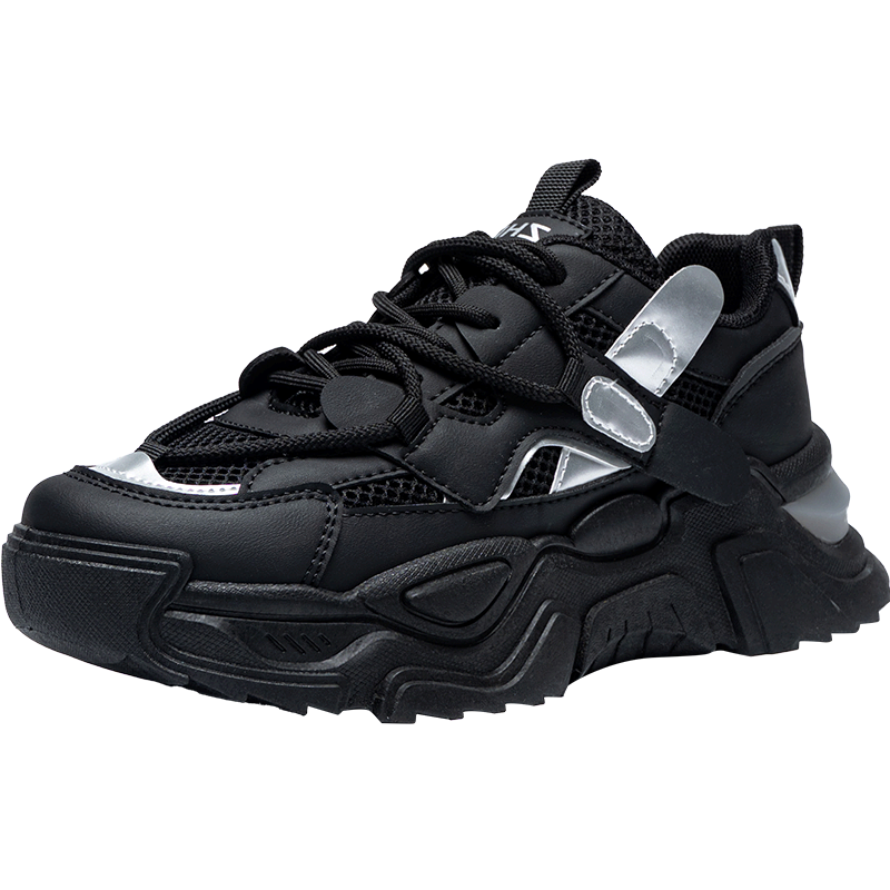ZHR Dad Shoes, Women's Black Sneakers, Height-Increasing Thick-Soled Women's Shoes, Lightweight Comfortable Casual Shoes for Women, Breathable Jogging Shoes