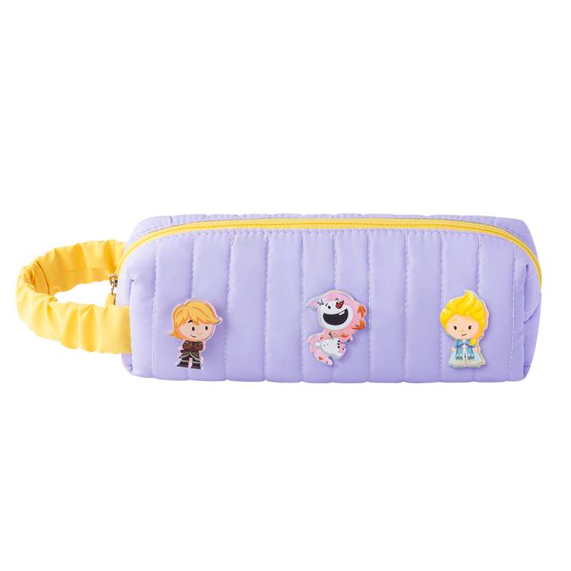 Disney Student Pencil Case, Stylish Large-Capacity Children's Stationery Storage Bag Graduation Gift Elementary School Student DIY Durable Pencil Case, Frozen Purple