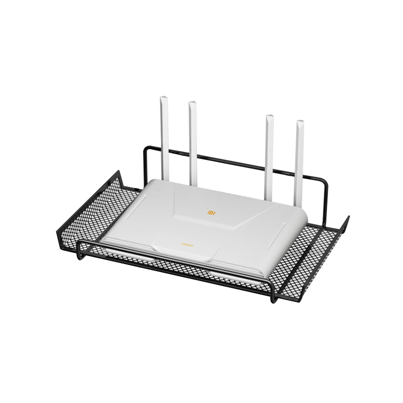 YOUQIN Wall-Mounted Router Shelf, No Drilling Required, Wall-Friendly, Heightened Guardrail to Prevent Slipping