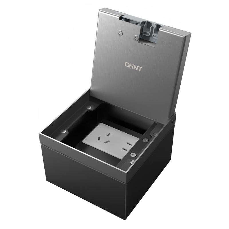 CHNT Floor Socket, Recessed Hidden Floor Socket, Stainless Steel Marble Tile Floor Socket with Concealed Box