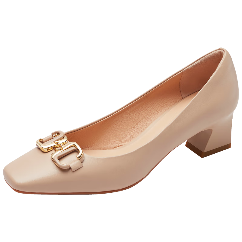 Laird Spring/Summer 2026 New Fashion Elegant Buckle Commuter Women's Flats 5M50603 Apricot BDK 37