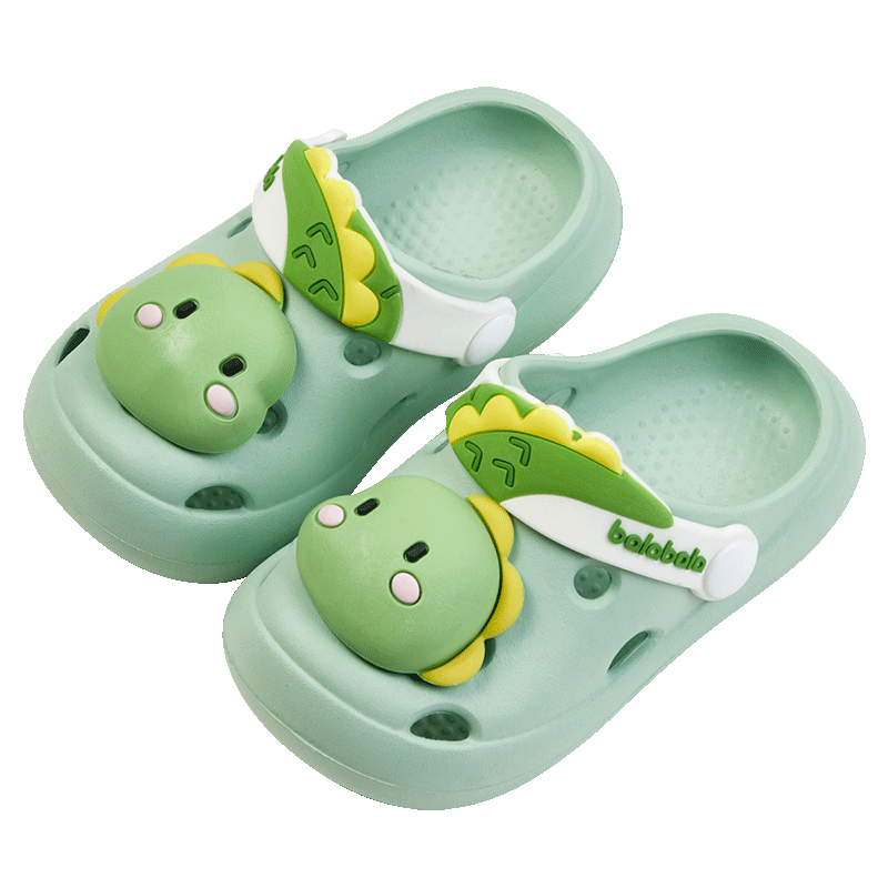 BALABALA Children's Perforated Shoes, Girls' Summer Soft-Soled Baby Slippers, for Ages 3-6, Bathing, Indoor Home Use, Boys' Sandals
