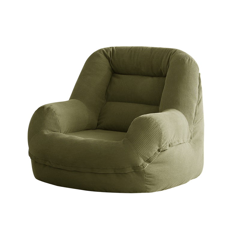 LUCKYSAC Internet-Famous Lazy Bean Bag Sofa, Living Room Bedroom Balcony Single Small Sofa Chair, Standard Style Olive Gree
