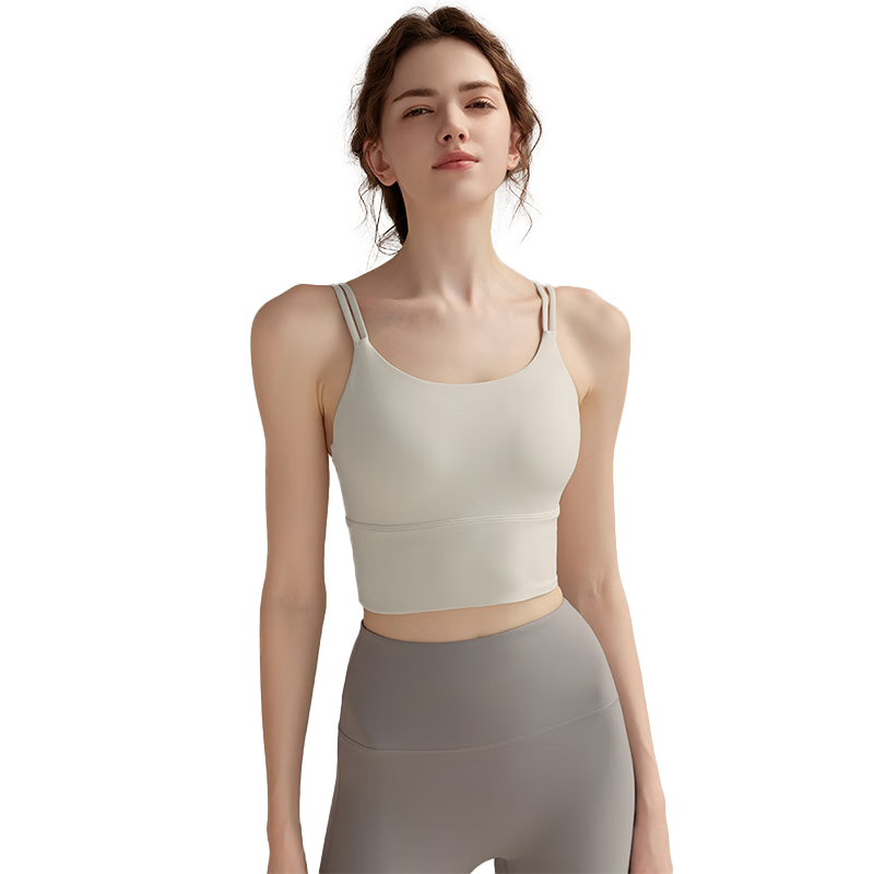 XUEXIMAN Sports Bra for Women, No Need to Wear Bra, Running Anti-Shock Beautiful Back Fitness Vest with Shoulder Straps, Pilates One-Piece Bra