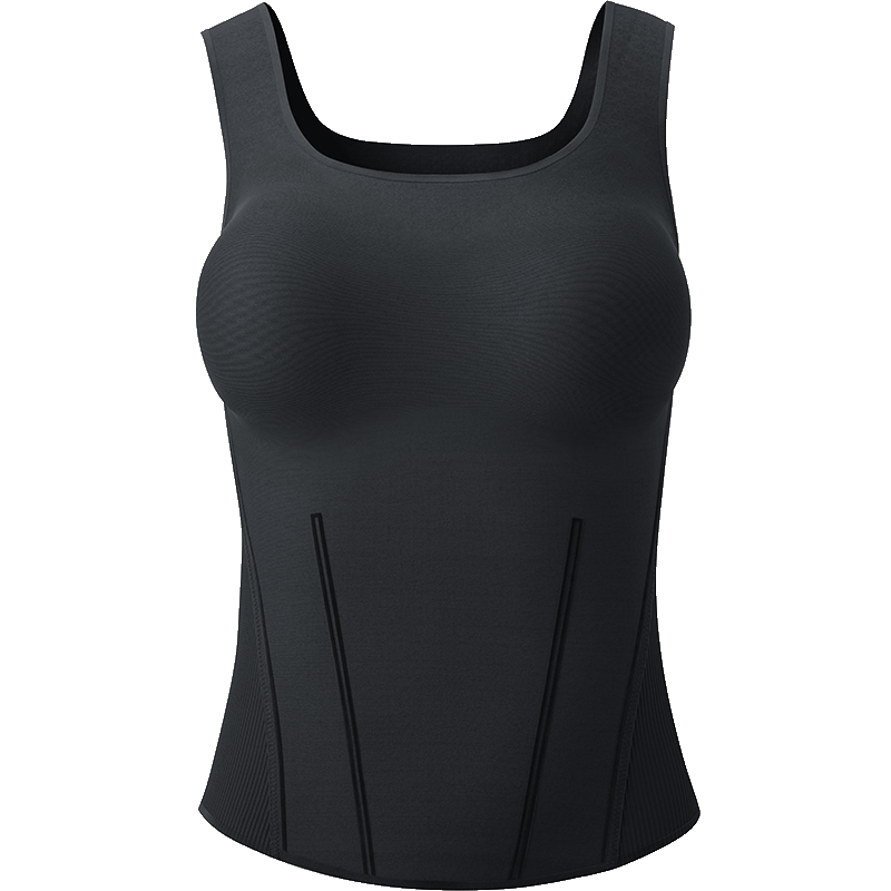Beneunder 5D Vest Strap Bra Women's Inner Wear Outer Wear Spring Summer Back Shaping Yoga Black S