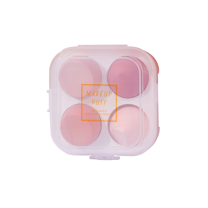 Chense Beauty Blender Makeup Sponge, No Powder Absorption, Makeup Puff, 4 Strawberry Mousse