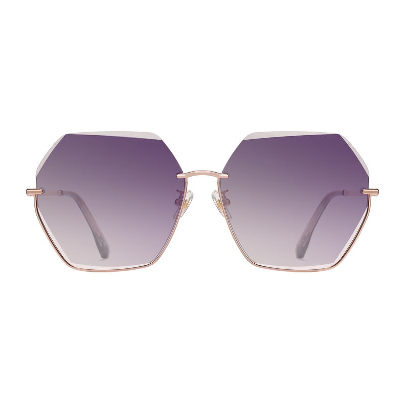 HLA Nylon Sunglasses, Fashionable Sunglasses for Women, Sun Protection UV-Resistant Glasses for Driving, Gray Pink