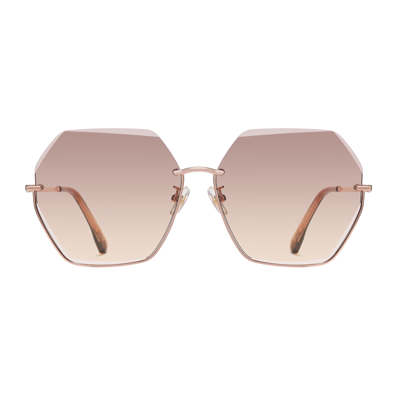 HLA Nylon Sunglasses, Fashionable Sun Protection Glasses for Women, UV-Resistant Driving Glasses, Gradient Tea Color
