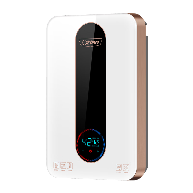 Otlan F17S-Z85B Instant Electric Water Heater, Compact Household Rapid Heating No Storage Required, Quick Heating Constant Temperature Shower Machine [0-8.5KW Intelligent Frequency Conversion]