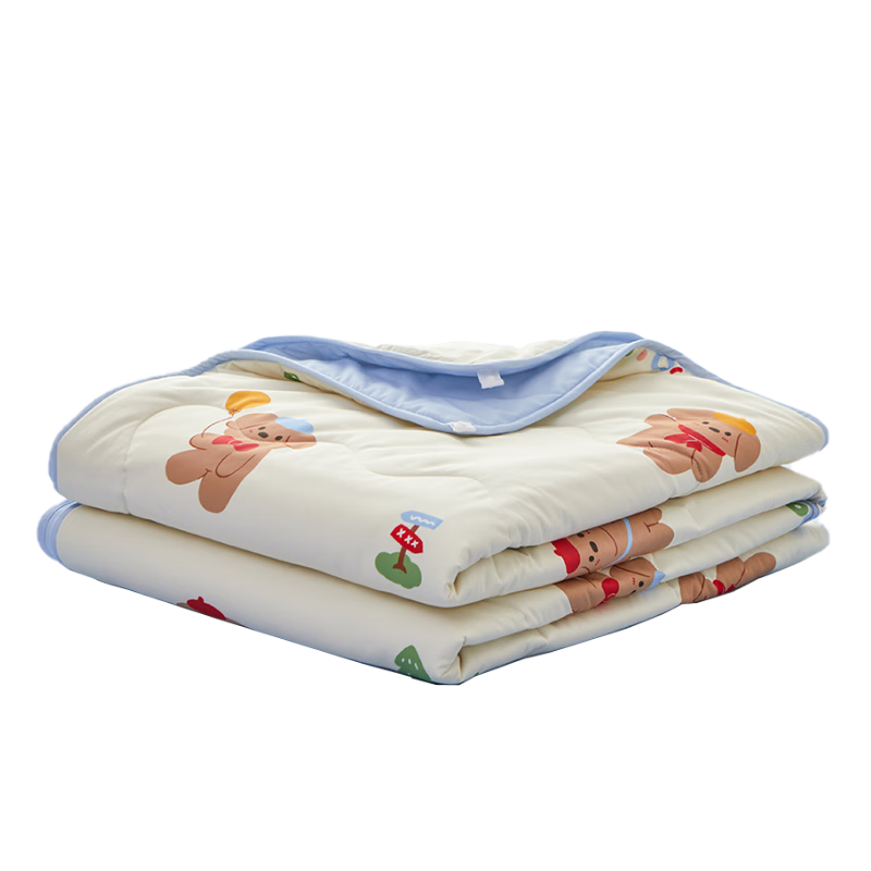 Dohia Pure Cotton Air Conditioning Quilt, All-Cotton Fabric Summer Comforter, Cooling Blanket, Duvet Insert for 1.5-Meter Bed, Approximately 2.8 Jin, 203*229cm