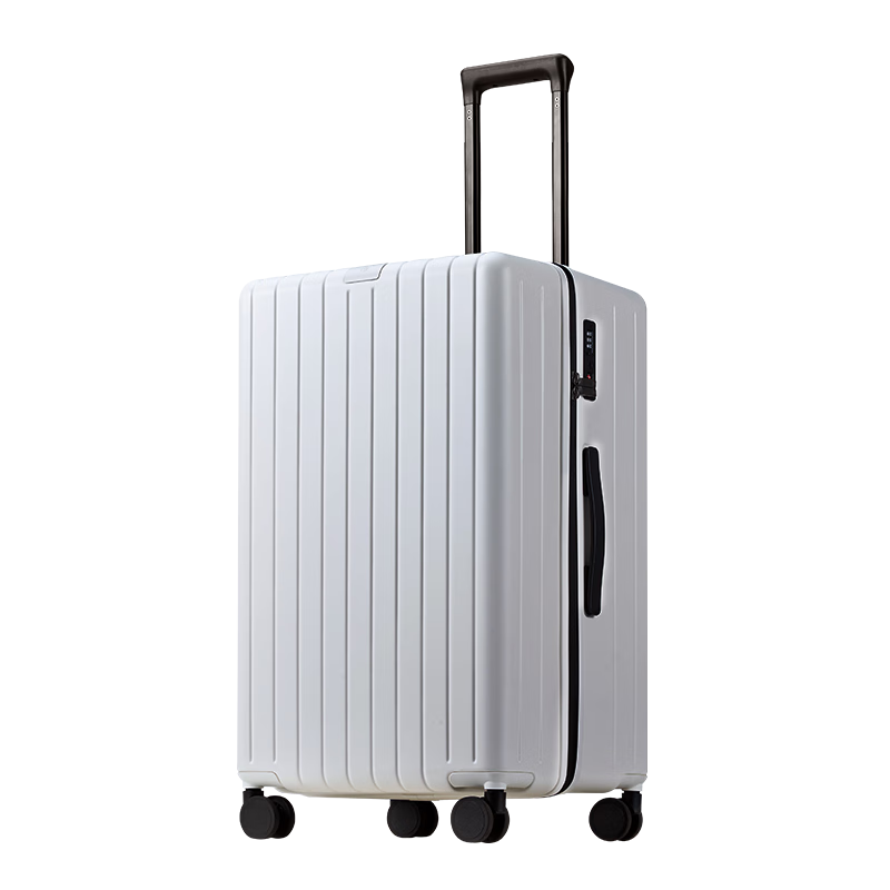 JD Original German PC Suitcase, Large Capacity Trolley Case for Men And Women, Travel Luggage, Cloud White, 24 Inches, Carry-On Size