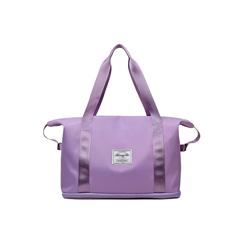 Jinghuisichuang Travel Bag, Luggage Bag, Large Capacity, Expandable, Suitcase, Oxford Cloth, Foldable, Portable Storage Bag, Purple, 41cm