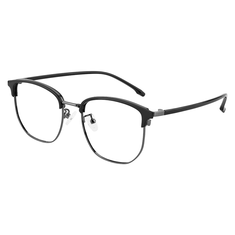 Ouna Reading Glasses for Men And Women, High-Definition Anti-Blue Light Radiation Protection, Black Gunmetal Finish, 100 Degrees