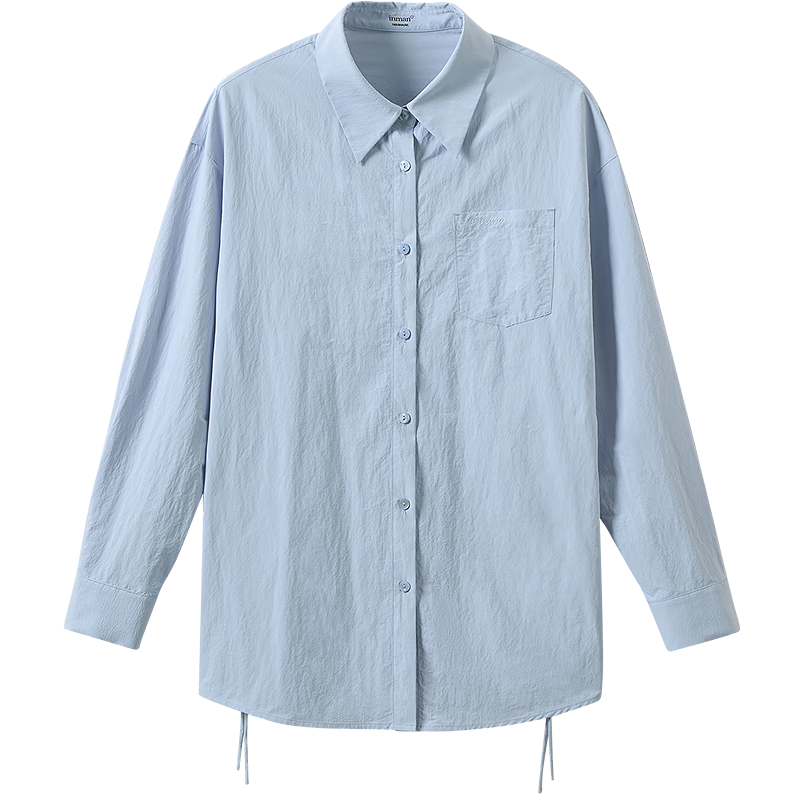 Inman [Runway Same Style] UPF100+ Original Yarn Cardigan Women's Sun Protection Shirt Summer 26 Thin Pearl White L