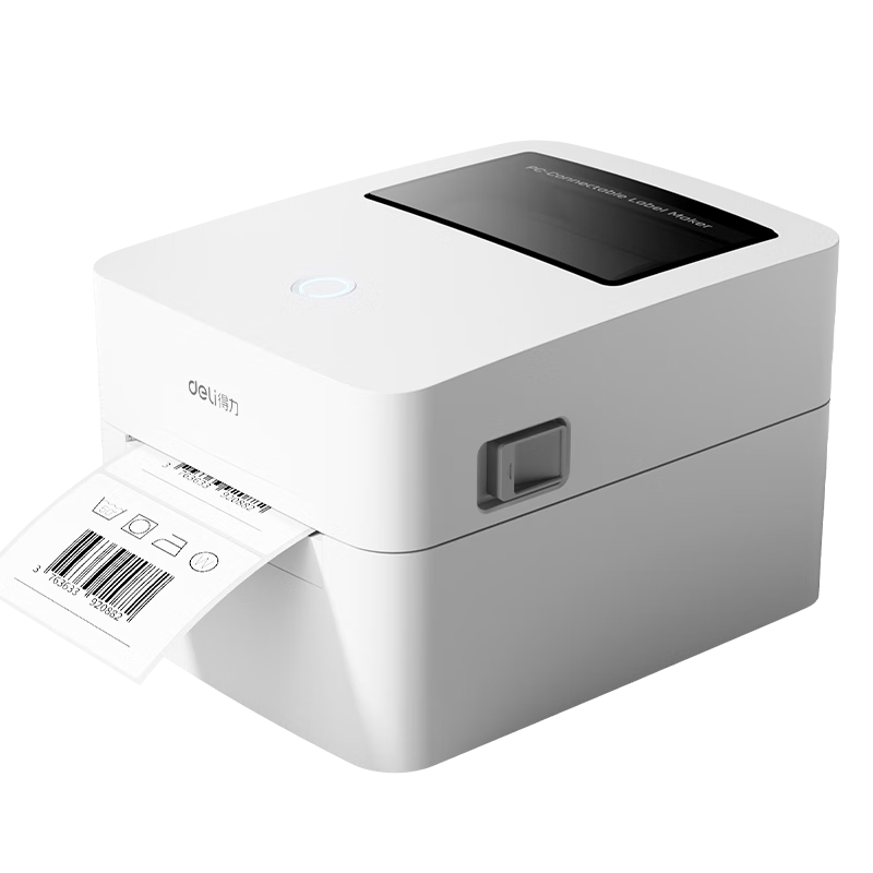 Deli GE350 Thermal Label Printer for Express Delivery, Warehouse Logistics, Fixed Assets, 80mm Commercial Office Label Printing, Adhesive Barcode Printer, Computer USB Versio