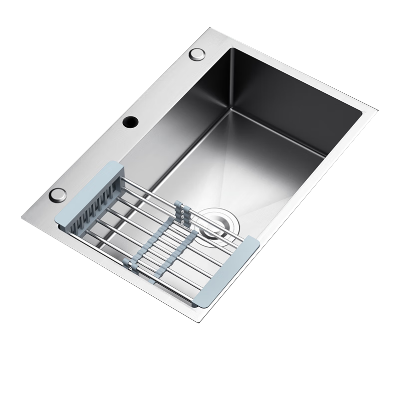 MEJUE Kitchen Sink Stainless Steel Single Bowl Vegetable Washing And Dishwashing Basin Integrated Countertop And Undermount Thickened Sink Z-02411