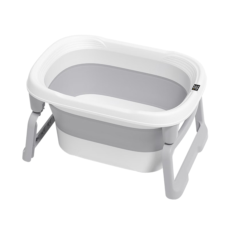 Babyhood Foldable Children's Bathtub, Baby Bath Tub for Ages 0-10, Large Adjustable Temperature Model, with Free Bath Stool 330