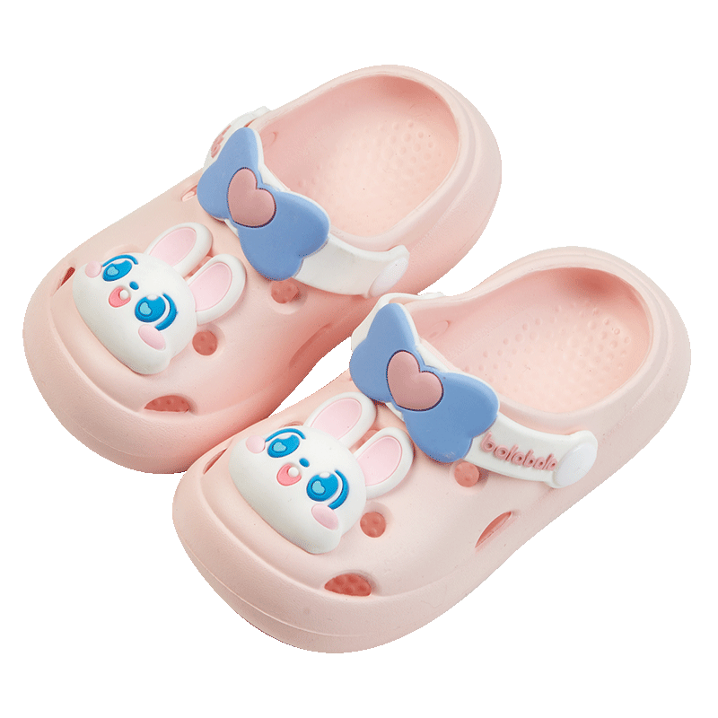 BALABALA Children's Perforated Shoes, Girls' Summer Soft-Soled Baby Slippers, for Ages 3-6, Bathing, Indoor Home Use, Boys' Sandals
