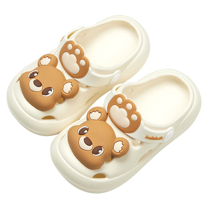 BALABALA Children's Perforated Shoes, Girls' Summer Soft-Soled Baby Slippers, for Ages 3-6, Bathing, Indoor Home Use, Boys' Sandals