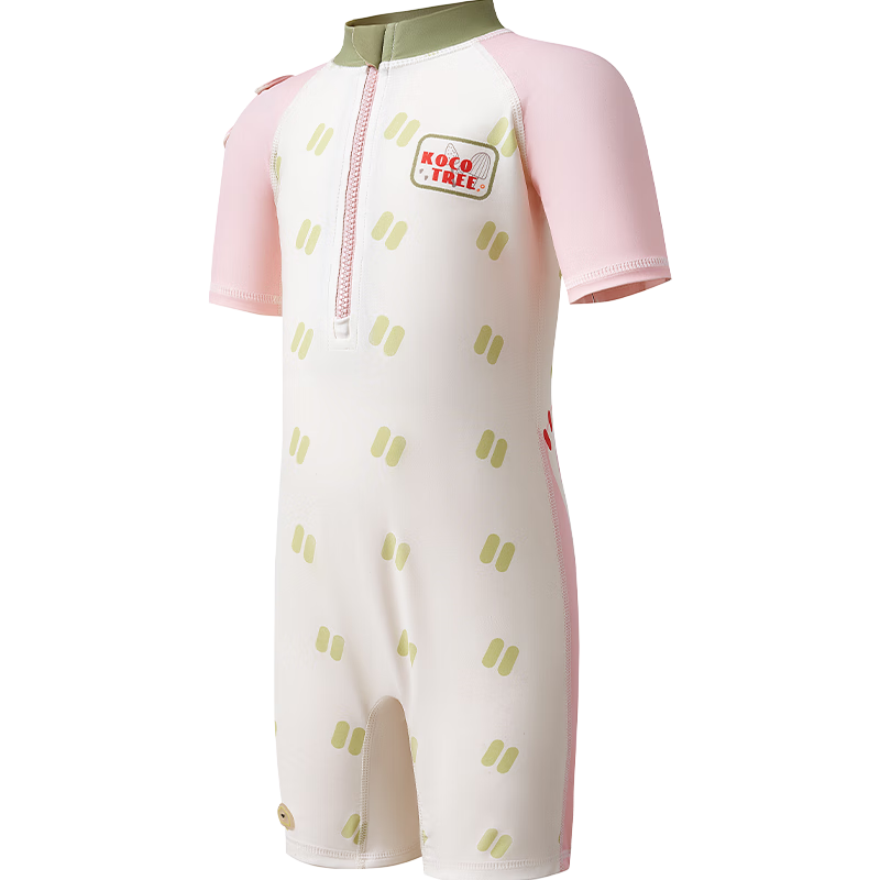 Kocotree Children's One-Piece Swimsuit, Original Yarn, Boys' Sun Protection, Girls' Long-Sleeve Antibacterial Chlorine-Resistant Swimwear for Toddlers, Summer Swimwear