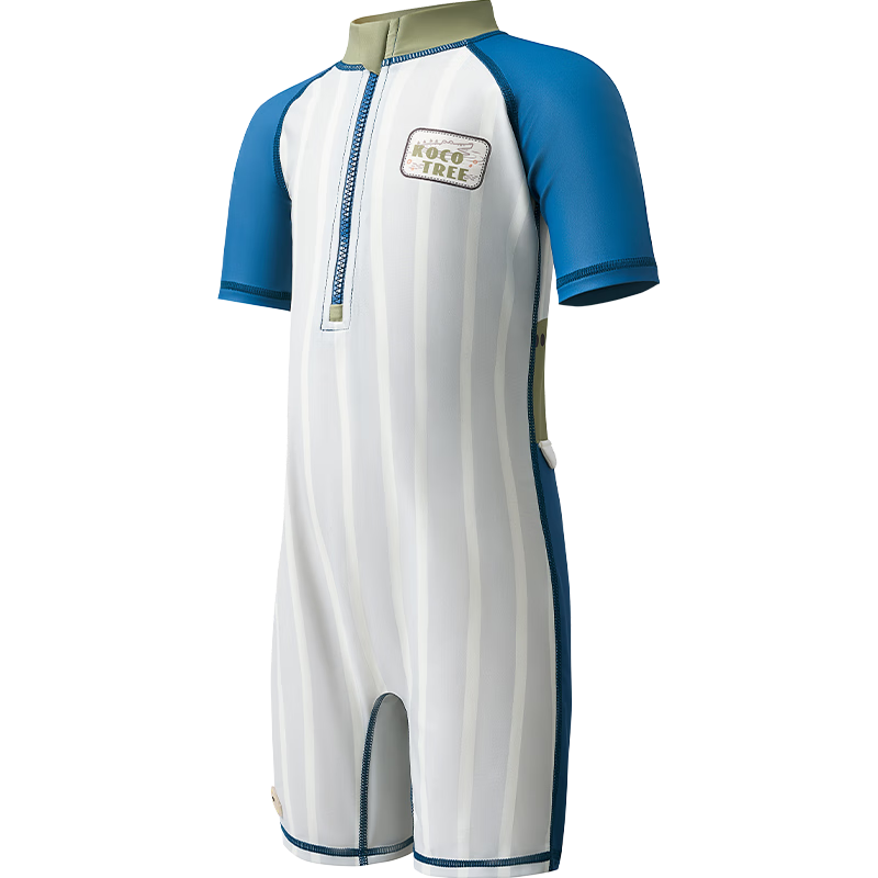 Kocotree KK Tree Kids One-Piece Swimsuit Boys UV Protection Girls Long Sleeve Antibacterial Chlorine Resistant Baby Swimwear Summer