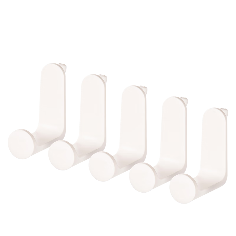 Deli [L-Shaped Hooks - 5 Pieces] Wall-Mounted Pegboard Accessories, Vertical Storage Rack for Desk/kitchen/dormitory