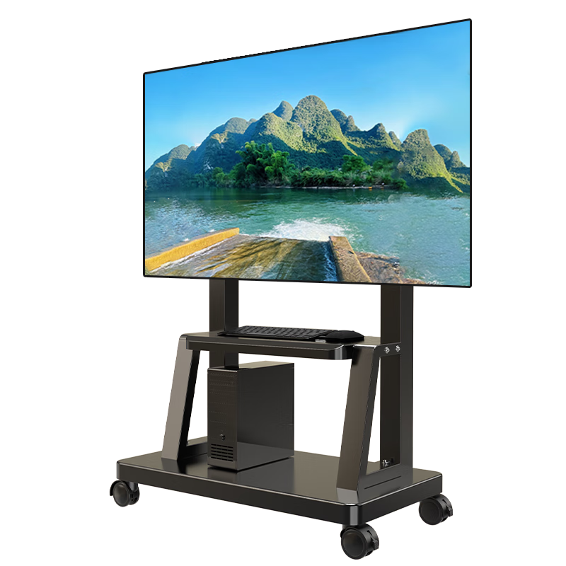 Jinying TV Mobile Stand, 32-70 Inch Floor-Standing TV Bracket, Monitor Stand, Bedroom Living Room Conference Office Movable Screen Stand with Wheels