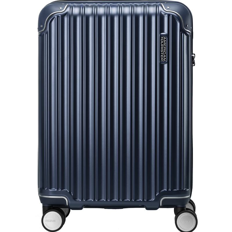 AMERICAN TOURISTER Luggage, 20-Inch Trolley Suitcase, Large Capacity Business Travel Case, Stylish Student Password Lock Suitcase, NL7 Blue