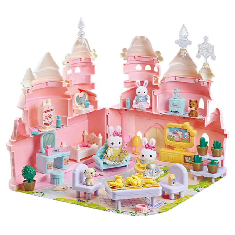YaSiNi Doll Villa, Children's Toy, Girl's Transformable Castle, Dress-Up Dolls, Pretend Play, DIY Birthday Gift
