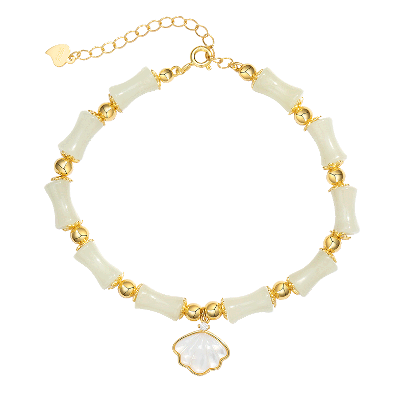 Grace Girl Yibeizi Hetian Jade Bracelet for Women, Elegant Luxury Jewelry, Anniversary Birthday Gift for Girlfriend