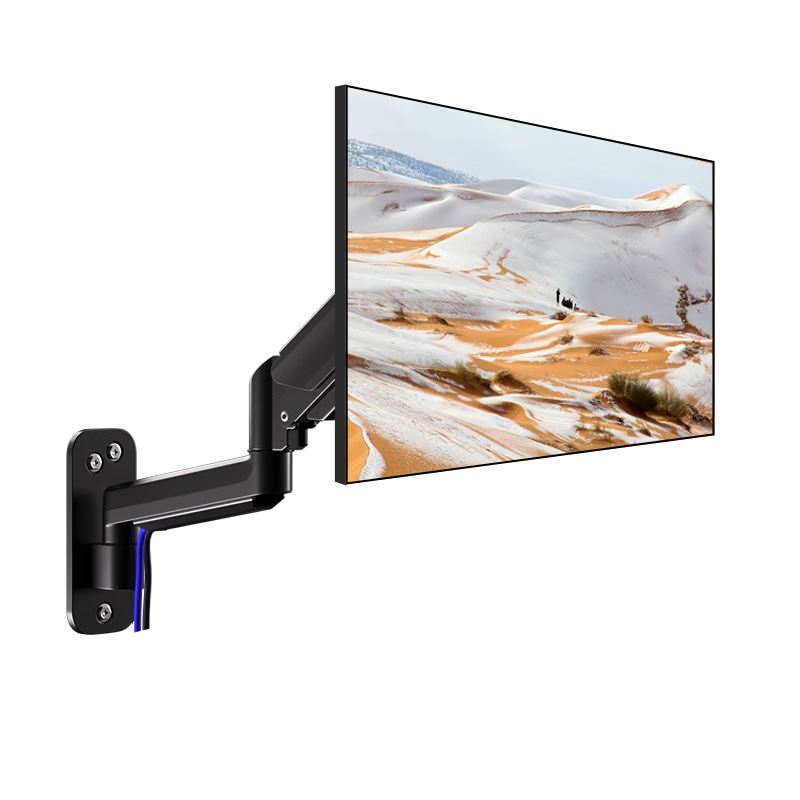 ATSCORE Monitor Wall Mount Bracket, Computer Display Suspended Lifting Pneumatic Bracket, Rotating And Height Adjustable Computer Stand, Industrial Medical Monitoring Console Equipment for 17-32 Inches