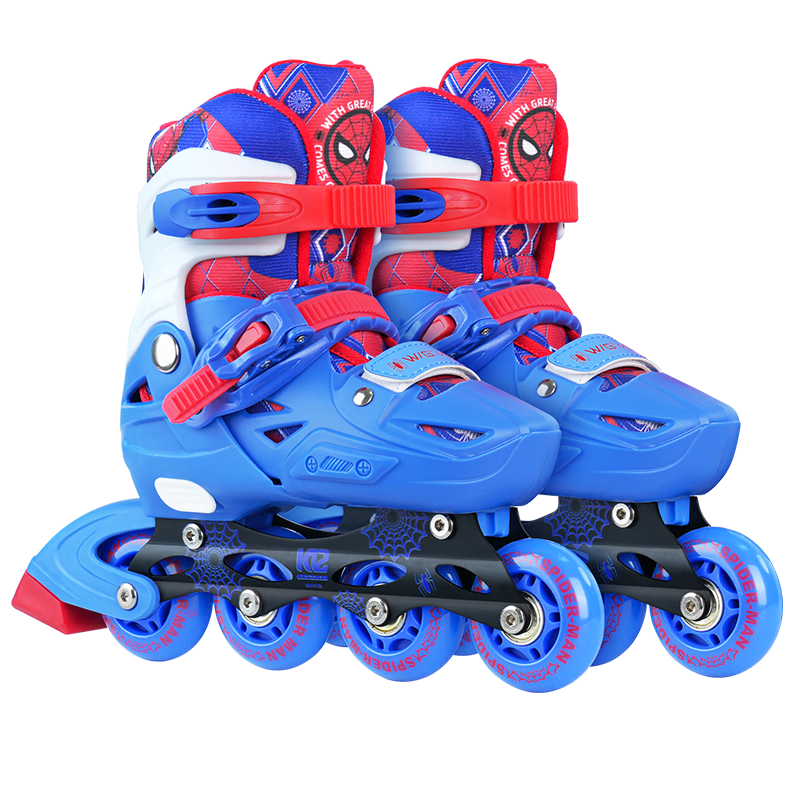 Disney Roller Skates for Children, Light-Up Beginner Set, Inline Skates for Girls And Boys, Inline Roller Skates with Straight Wheels, Spider-Man Desig