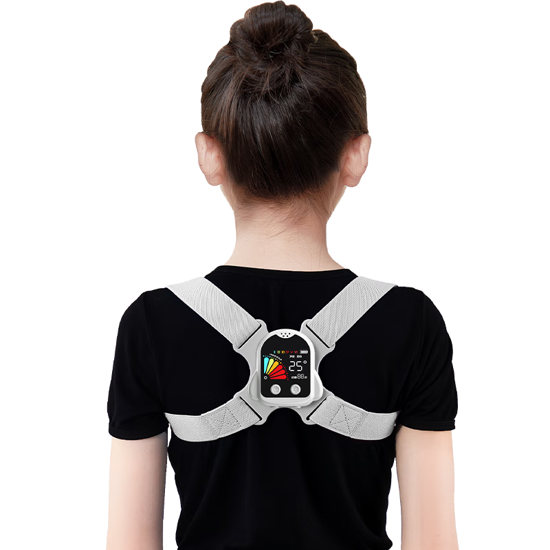 Maotaizi Children's Posture Corrector, Youth Hunchback Correction Brace, Sitting Posture Corrector, Anti-Lowering Head, Spine Correction Device, Student Homework Back Reminder, Gray