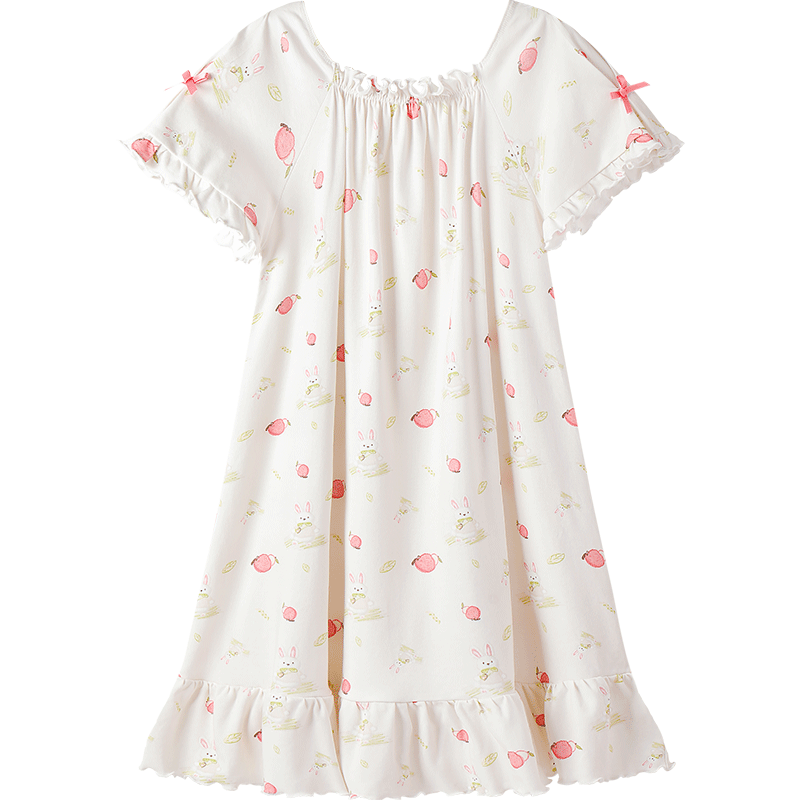 YEEHOO [Pure Cotton] Girls' Fairy Tale Style Nightgown, Home Wear, Children's Sleepwear