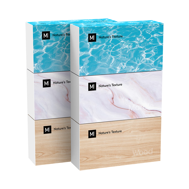 Mianshang Disposable Face Towels, Pure Cotton Soft Wipes for Face Washing, Wet And Dry Use, Natural Texture Series, 6 Boxes
