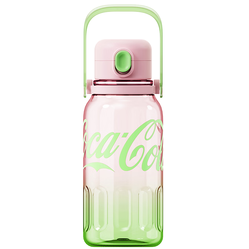 Germ Coca-Cola Summer Plastic Cup with Straw, Heat-Resistant Large Capacity Sports Water Bottle, 1250ML Lime Flavor