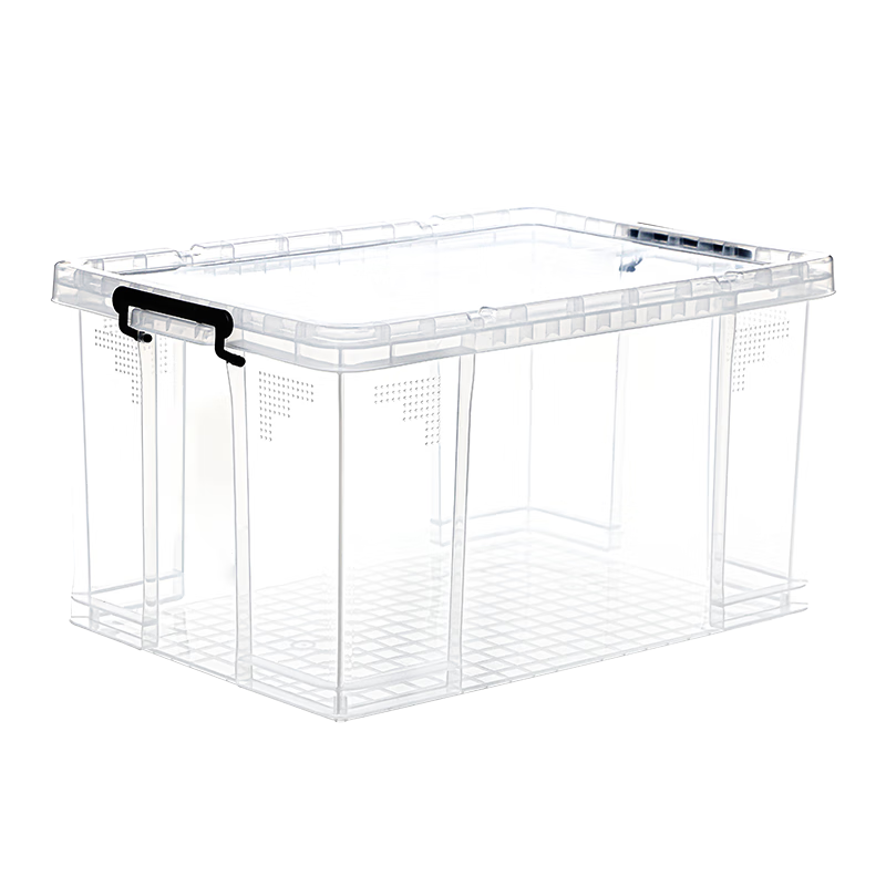Xitianlong Right-Angled Storage Box, Thickened Plastic, for Clothes And Toys, Moving Organizer, Extra Large Size, 96L, Transparent, 1 Piece