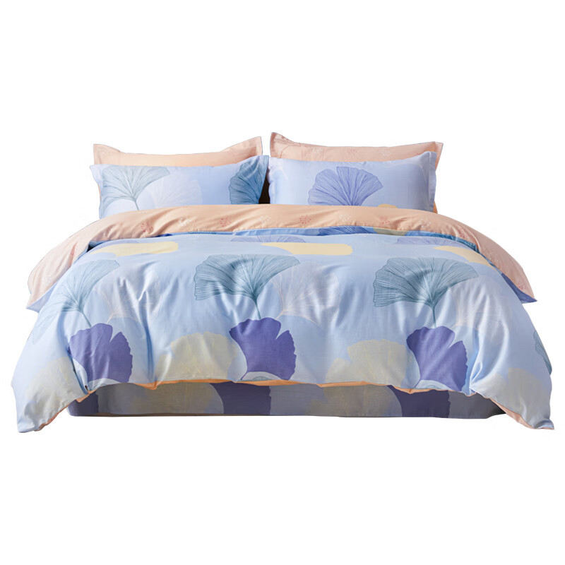 Hengyuanxiang Pure Cotton Four-Piece Bedding Set, 100% Cotton Fresh Style, Includes Bed Sheet And Duvet Cover, King Size Bedding, 220*240cm