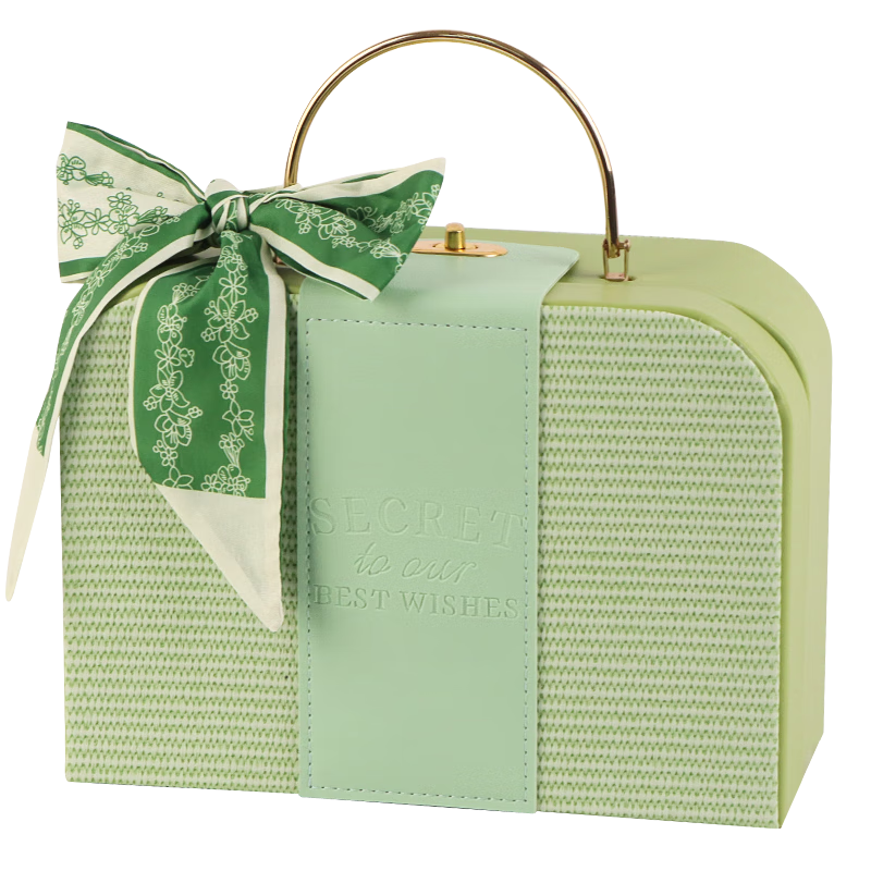 TaTanice Gift Box, Empty Box for Holiday Gifts, Confession, Birthday Present Packaging, Metal Handle, Gree