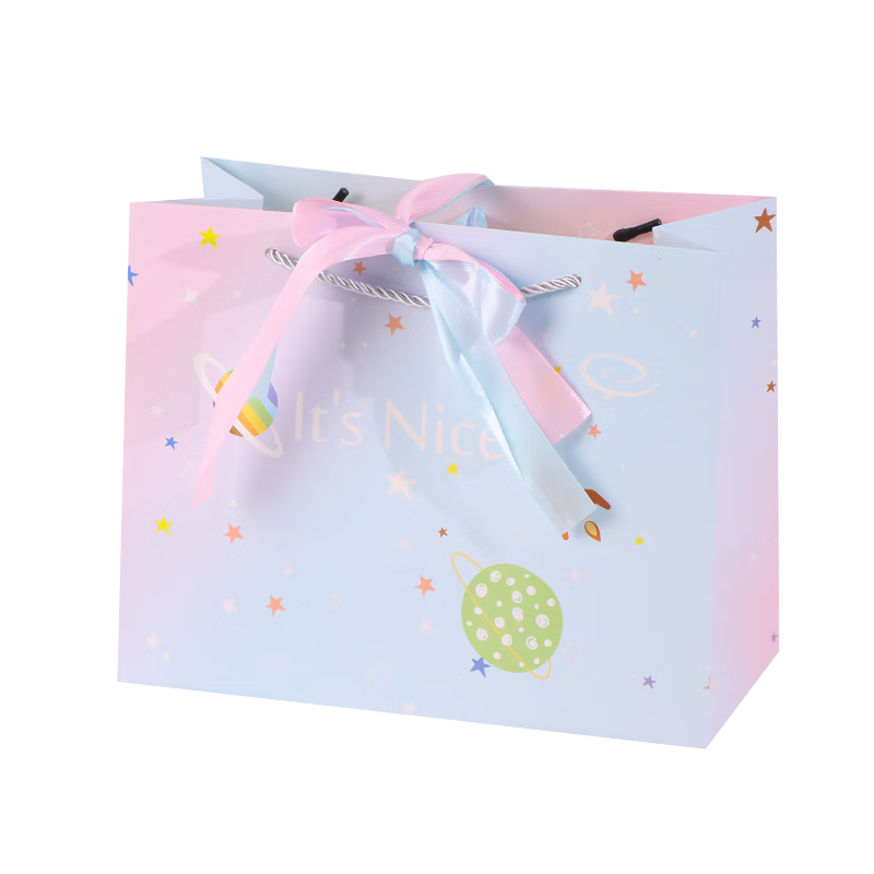 TaTanice Gift Bags, 5 Handbags, Birthday Confession Gift Packaging Bags, Favor Bags, Starry Sky Gradient