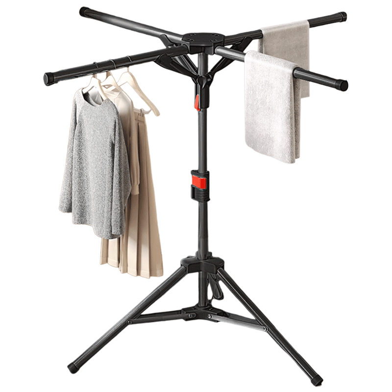 Baoyouni Foldable Clothes Drying Rack, Floor-Standing Laundry Hanger for Balcony, Home Use, Simple Extendable Towel Rack, No Installation Required, Quilt Drying Stand