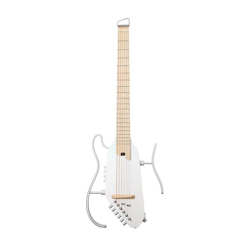 DONNER HUSH-I Pro Silent Guitar Pro Acoustic Guitar Portable Smart Guitar Quiet Future Metal White