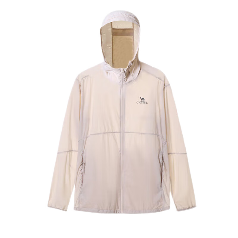 CAMEL Outdoor Sun Protection Jacket Women Ice Silk Cooling Breathable Solid Color Sun Protection Clothing Men A14BA70177 Oak Gray S