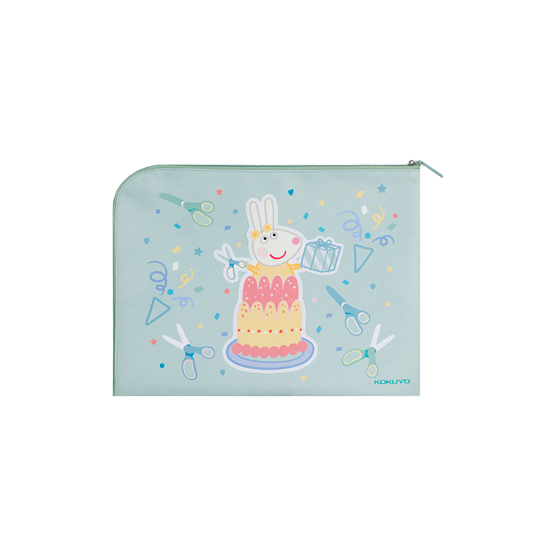 KOKUYO Peppa Pig Collaboration Series Student Subject Classification File Bag Zipper Pouch Subject Bag Green 1 Piece WSG-KU7MK11 Digital Full Network Low Price