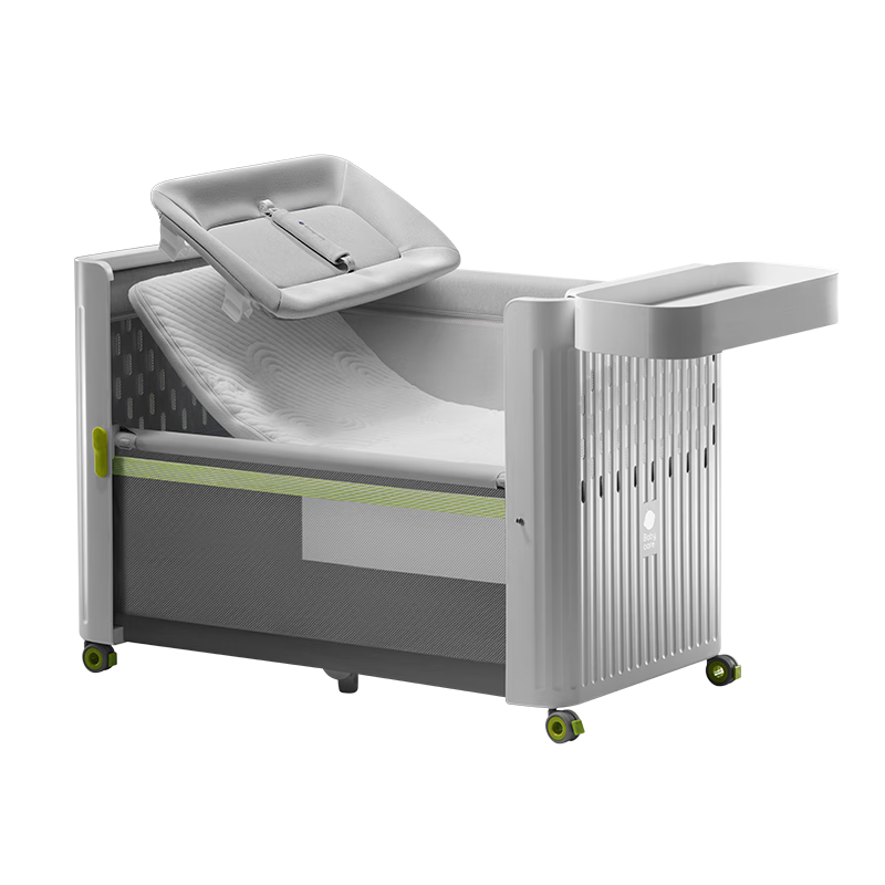 Babycare Foldable Baby Crib for Ages 0-3, Portable Multifunctional Infant Bed, Laisweisi