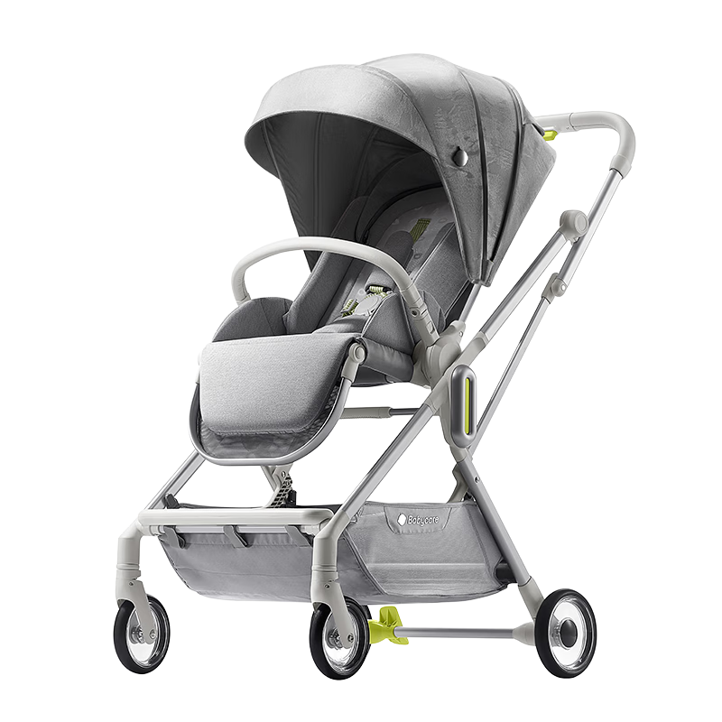 Babycare Zhe Xue Dashi Stroller, Lightweight And Foldable, Can Sit Or Lie Down, Reversible, Time Silver