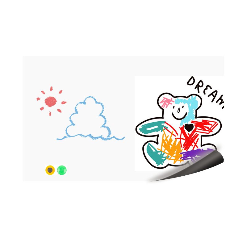 Kemi 60x45cm Soft Whiteboard Wall Sticker, Removable without Damaging Walls, Magnetic Small Whiteboard, Office Writing Board, Hanging Magnetic Blackboard, Erasable Home Use Children's Doodle Wallpaper R6045