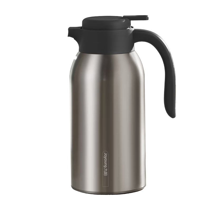 Joyoung Insulated Bottle, Household Use, 304 Stainless Steel Inner Liner, Thermos Water Bottle, Home Warm Bottle, Outdoor Large Capacity 2LWF201 Natural Color