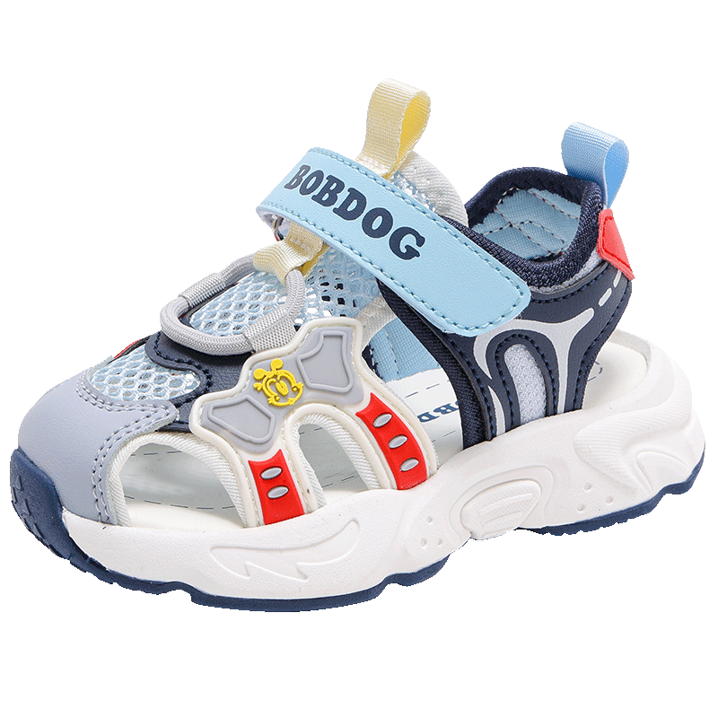 BOBDOG Children's Shoes, Summer Soft-Soled Walking Shoes, Breathable Sports Sandals for Baby Boys, 105342078, Navy Blue/light Moon, Size 28